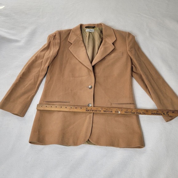 LL Bean Coat Size 12 Beige Topcoat Blazer Womens Top - Picture 5 of 16